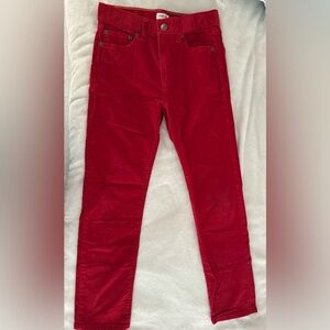J. Crew Crewcuts Bold Red Corduroy Trousers